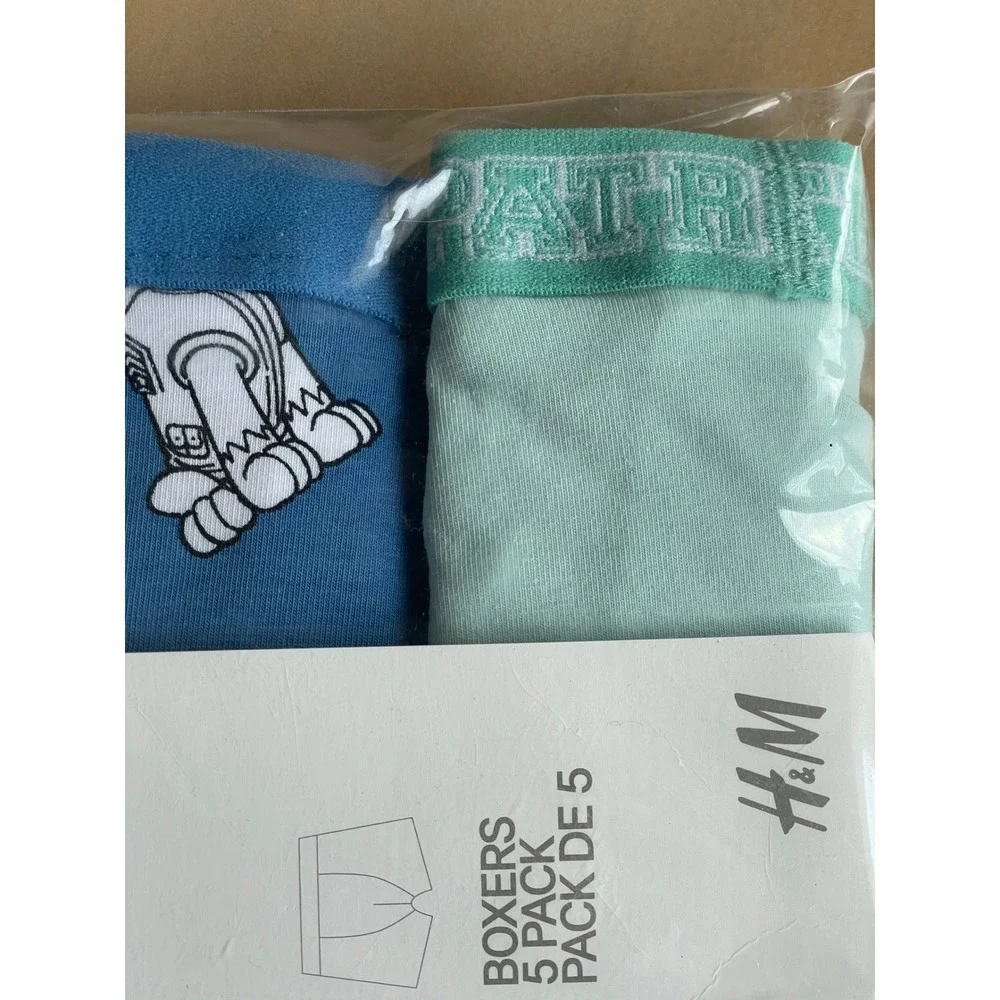 NEW H&M X Paw‎ Patrol 100% Cotton Chase Kids Toddler Boxer Brief Underwear 4-6Y
